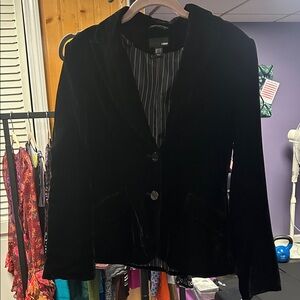H&M Black Velvet Suit Jacket